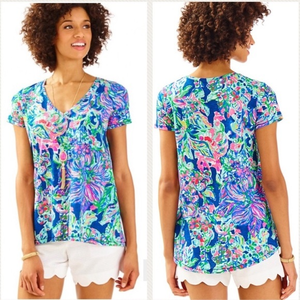 Lilly Pulitzer Etta Top in‎ Exotic Escapade Size XXS